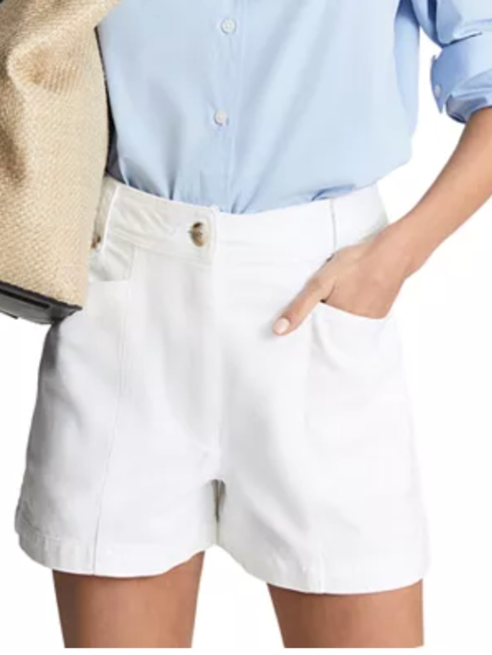 REISS Romano Cargo Denim Shorts - 14